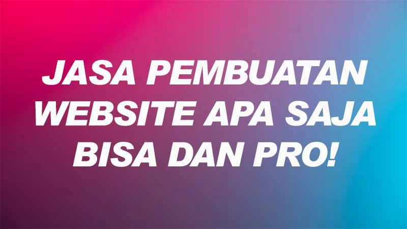 jasa website apa saja bisa